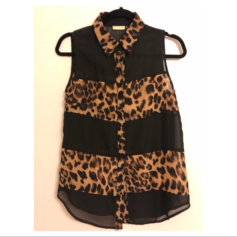 Fall 2018 Must have Cheetah Sheer Button down Top